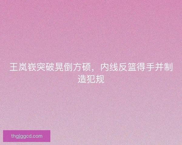 王岚嵚突破晃倒方硕，内线反篮得手并制造犯规