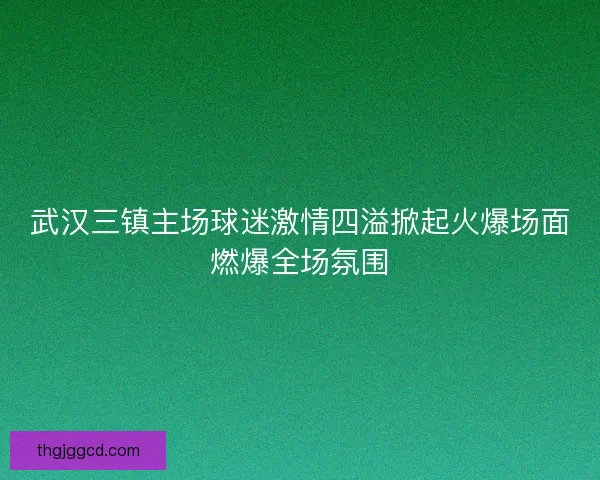 武汉三镇主场球迷激情四溢掀起火爆场面燃爆全场氛围